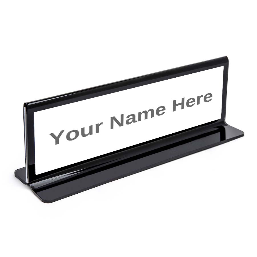 Think Positive Be Positive Desk Plate/Encouraging Nameplate with Black Holder